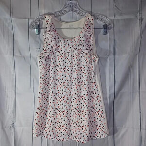 LOFT Sleeveless Ruffle Neckline Classic Flowy Lightweight Preppy Top